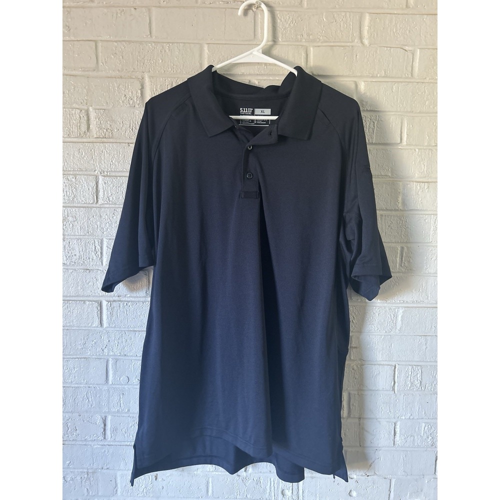 5.11 Tactical Performance Polo Shirt Mens XL Short Sleeve Utility Black Gorpcore